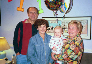 Alexander with his grandparents