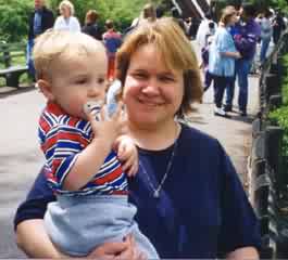 Alexander and his mother at the Bronx Zoo