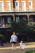 Alexander in the French Quarter of New Orleans